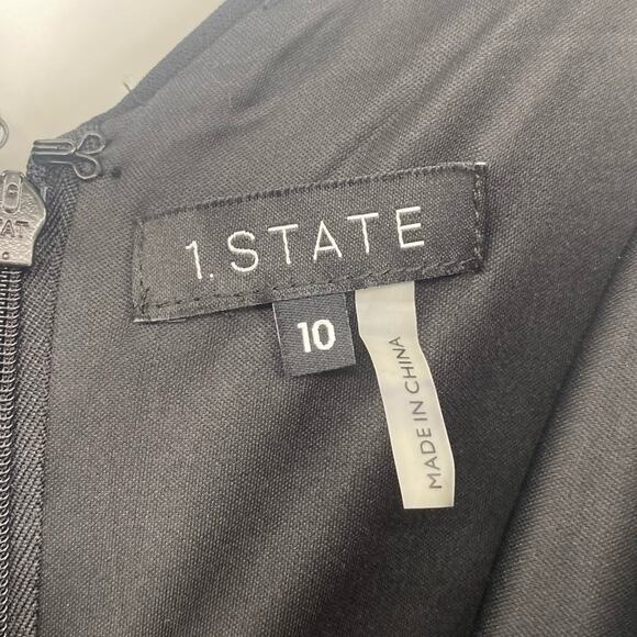 1.State Black Sugar Plum Ruffle Hem Dress - Picture 6 of 8